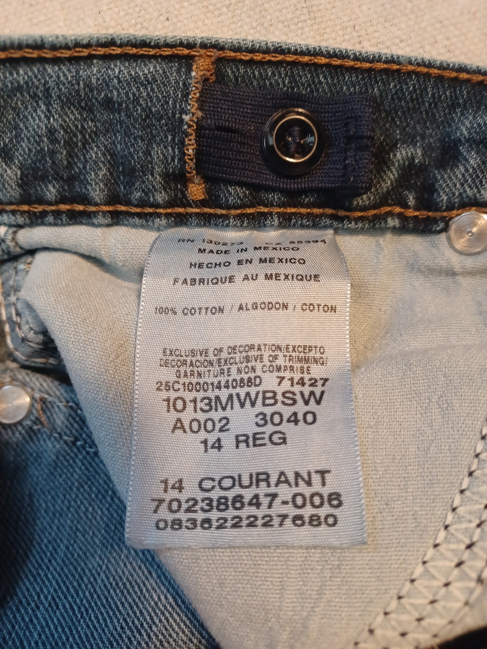 Wrangler Blue Straight-Leg Jeans Boys Size 14 Regular - Picture 4 of 11